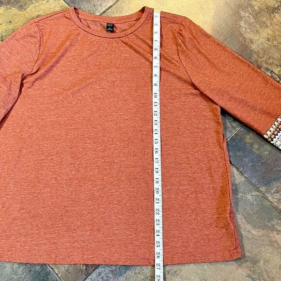 Emory Rose Women’s Crew Neck Design Long Sleeve Blouse XXXL - Picture 6 of 10
